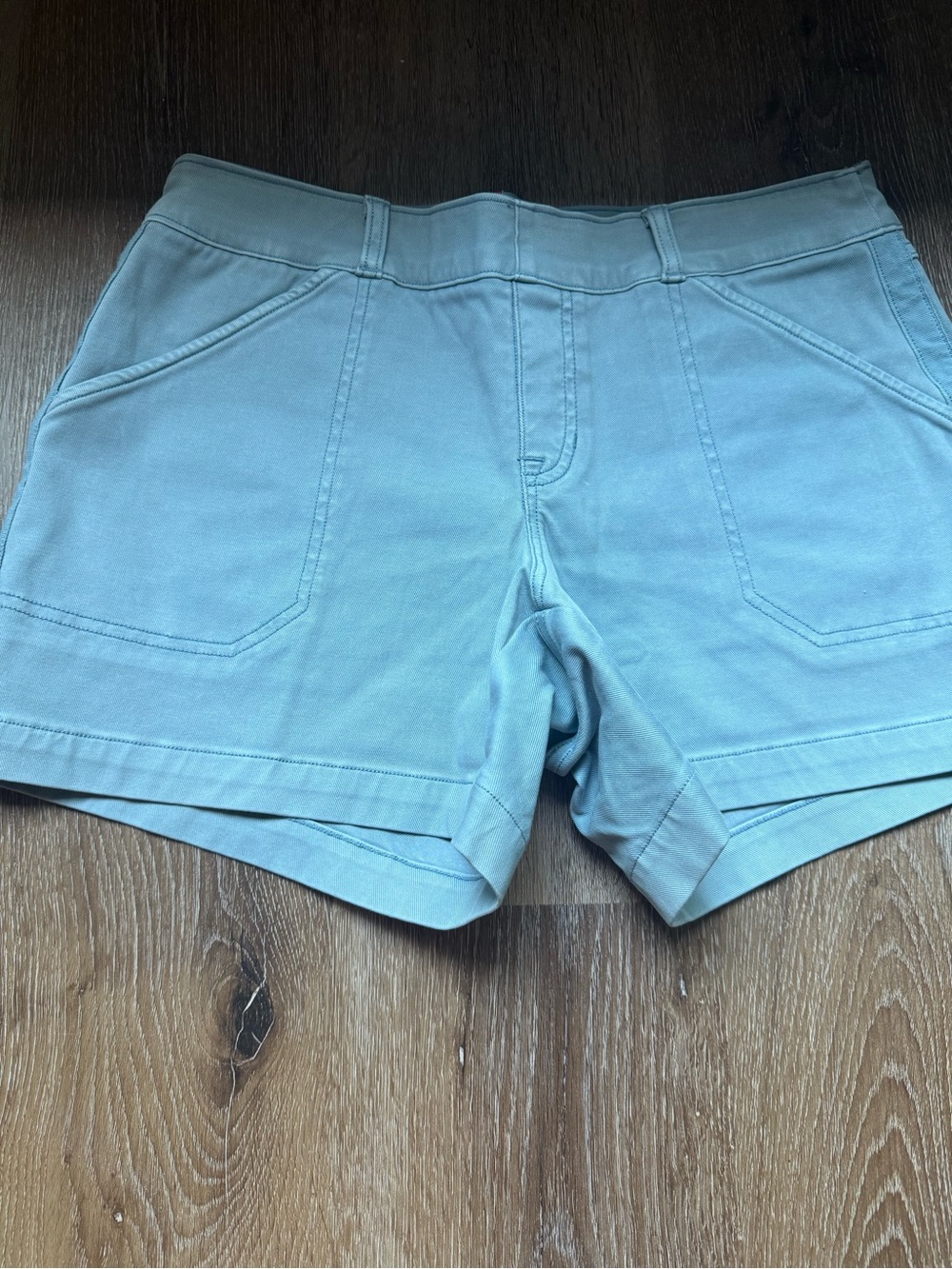 SPANX Light Blue 4” Twill Shorts